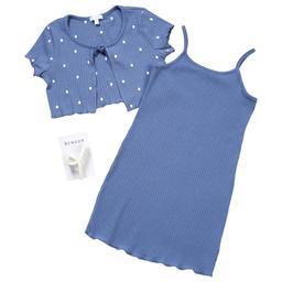 Girls (7-12) BTween(R) Polka Dot Shrug w/ Tank Dress