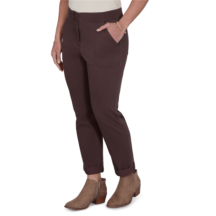 Petite Ruby Rd. Romance On The Ranch Washed Twill Pants