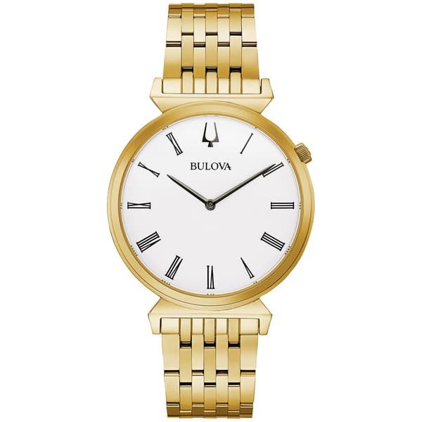 Mens Bulova Goldtone Bracelet Watch - 97A153 - image 