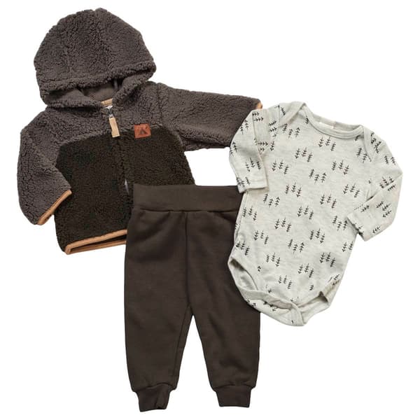 Baby Boy (NB9M) bon bebé 3pc. Sherpa Jacket & Joggers Set Boscov's
