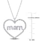 Sophia B 10kt. White Gold 1/5ct. Diamond Mom Heart Pendant - image 5