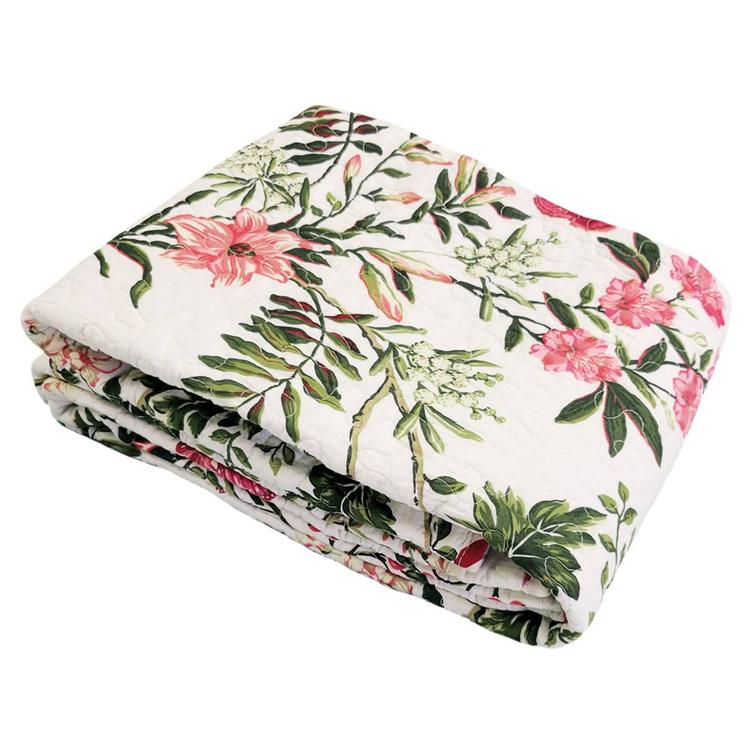 Greenland Home Fashions™ Floral & Stripe Reversible Quilted Throw