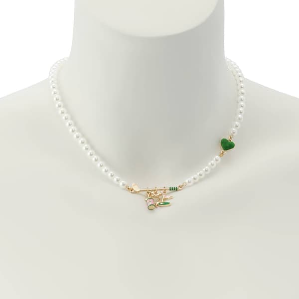 Betsey Johnson Golf Bib Pearl Necklace