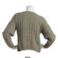 Juniors Poof! Chenille Notched Hem Cable Knit Sweater - image 2