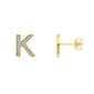 Accents Gold Diamond Accent K Initial Stud Earrings - image 1
