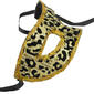 Allstate Gold and Black Big Cat Animal Print Halloween Mask - image 1