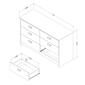 South Shore Hulric Pure White 6-Drawer Double Dresser - image 7