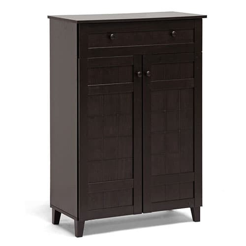 Baxton Studio Glidden Wood Modern Tall Shoe Cabinet - image 