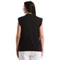 Plus Size Rafaella® Sleeveless Ruffle Split Neck Collar Blouse - image 2