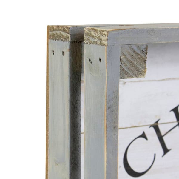 Northlight Farm Fresh Christmas Trees Wooden Tray - Set of 2