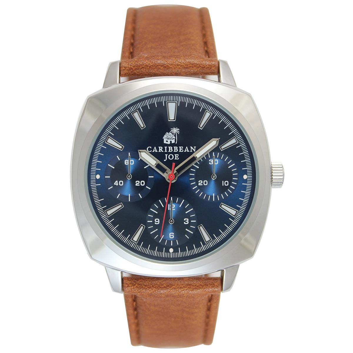 Mens Caribbean Joe Square Blue Dial Watch - CJ7128SL