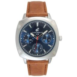 Mens Caribbean Joe Square Blue Dial Watch - CJ7128SL