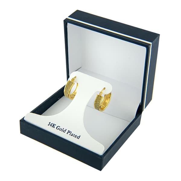 Gold over Fine Silver Plated Inside Out Hoop Earrings