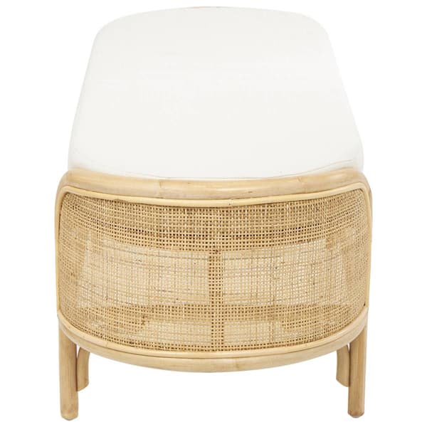 9th & Pike&#174; Natural Brown Rattan Bench