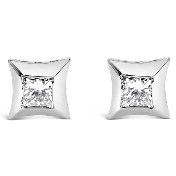 Haus of Brilliance 10kt. White Gold 1/2ctw. Diamond Stud Earrings