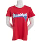Womens ''47 Brand Phillies Script Short Sleeve Tee - Red - image 1