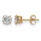 True Light(tm) 5.0mm Round Moissanite Basket Post Earrings - image 1