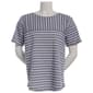 Womens Hasting & Smith Short Sleeve Textured Stripe Tee - image 1
