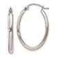 Gold Classics(tm) 14kt. White Gold 13x2.75mm Hoop Earrings - image 1