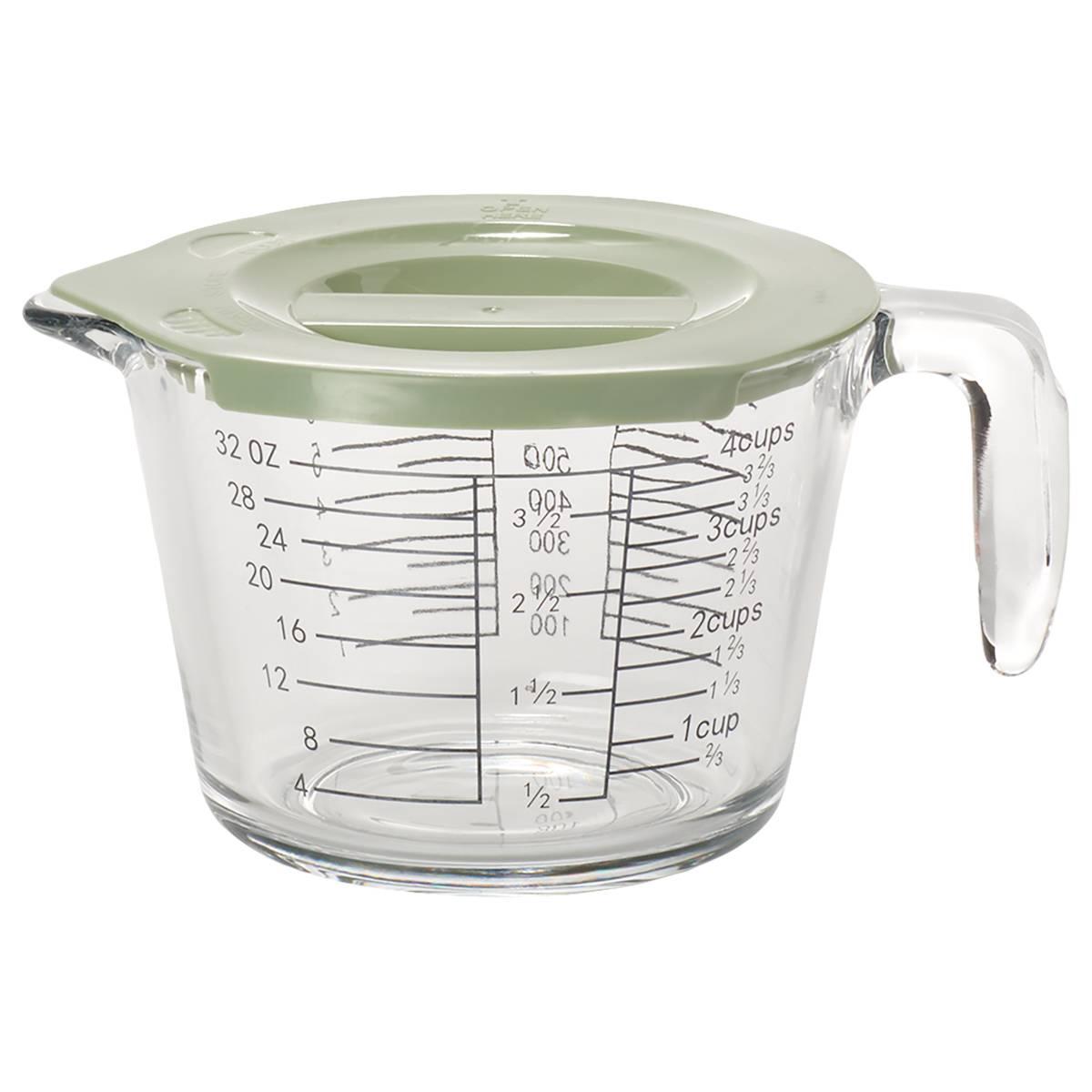 Famous Brand 4 Cup Glass Measure Cup with Lid