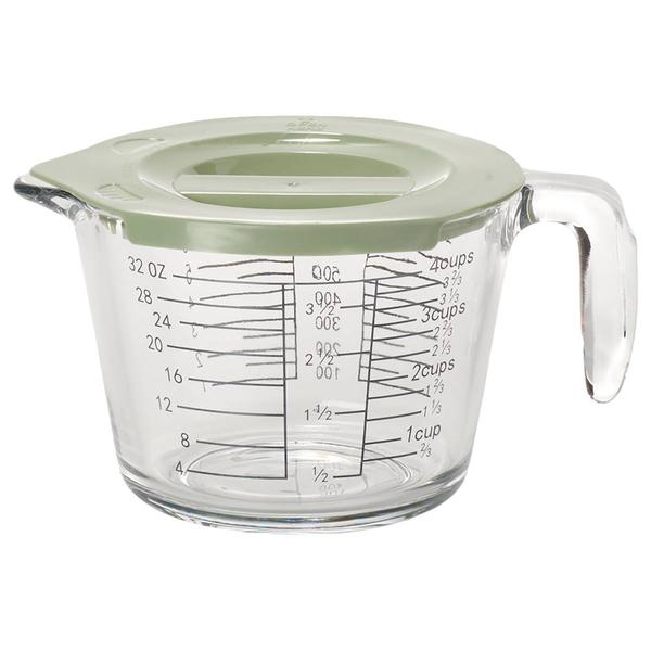 Famous Brand 4 Cup Glass Measure Cup with Lid - image 