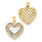 Gold Classics&#40;tm&#41; Filigree & Basket Weave Heart Pendant - image 1