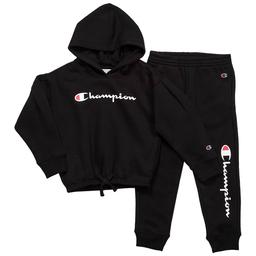 Girls (4-6x) Champion(R) Logo Pull Over Hoodie & Joggers Set
