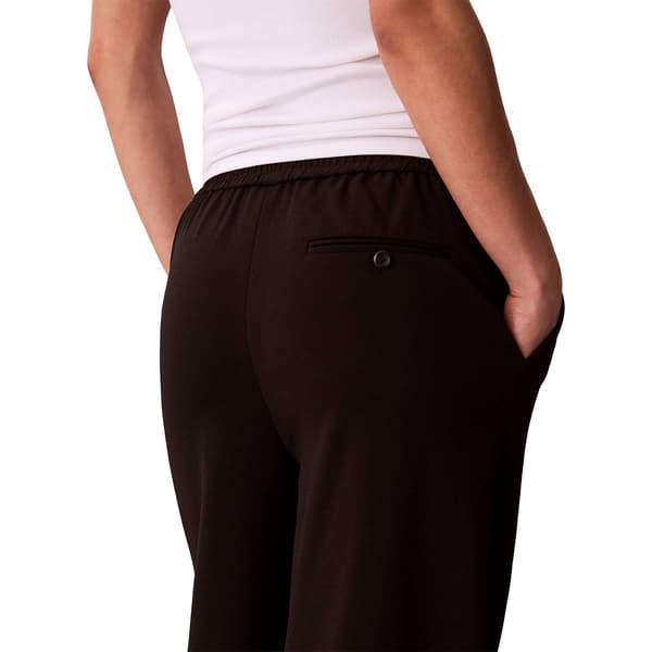 Womens Calvin Klein Pull On Stretch Crepe Straight Leg Pants