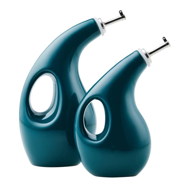 Rachael Ray 2pc. Ceramic EVOO Oil/Vinegar Dispensing Set - Teal