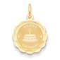 Gold Classics&#40;tm&#41; Polished Satin Happy Birthday Charm - image 1
