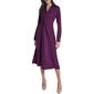Womens Calvin Klein Long Sleeve Twist Front Collar Midi Dress - image 1