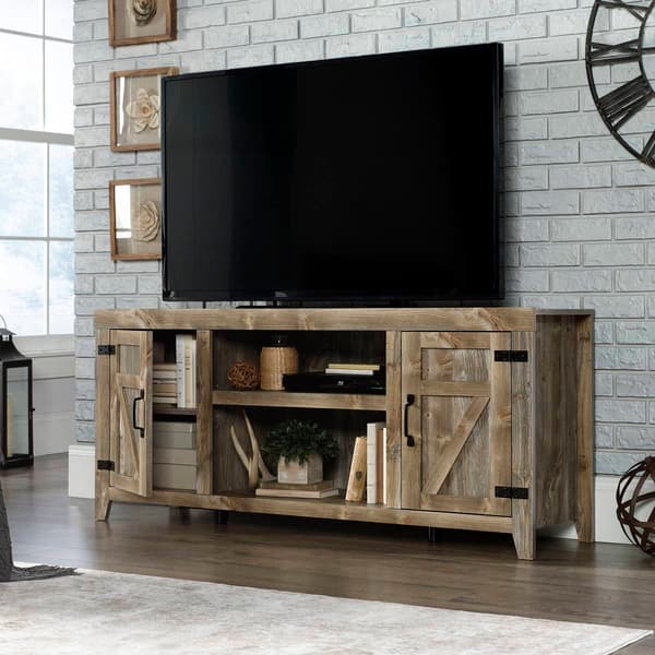 Sauder Farmhouse TV Stand with Storage - image 