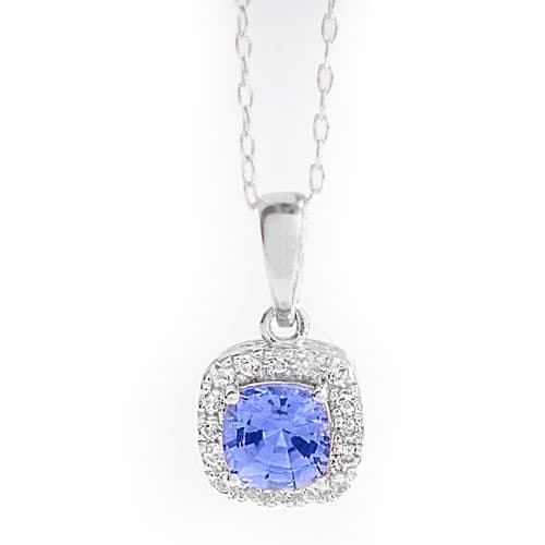 Precious Elegance&#40;tm&#41; Tanzanite & Topaz Sterling Silver Pendant - image 