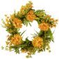 Northlight 24in. Yellow Peony Artificial Fall Harvest Twig Wreath - image 1