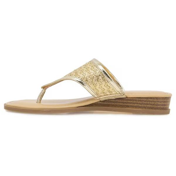 Womens Kensie Abigail Wedge Thong Sandals
