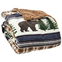 Mountain Ridge Highland Trail Reversible Sherpa Throw
