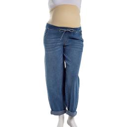 Womens Maternity Zoe + Phoebe  Barrel Leg Cuffed Jeans