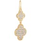 Athra 14kt. Gold over Brass Crystal Clover Drop Earrings - image 2