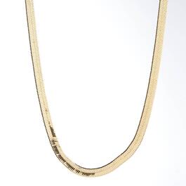Wearable Art Gold-Tone Herringbone Chain Necklace