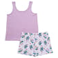 Petite Jaclyn Solid Tank & Floral Printed Boxer Pajama Set - image 1