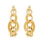 Gold Classics&#8482; Yellow Gold Hollow Oval Link Hoop Earrings - image 2