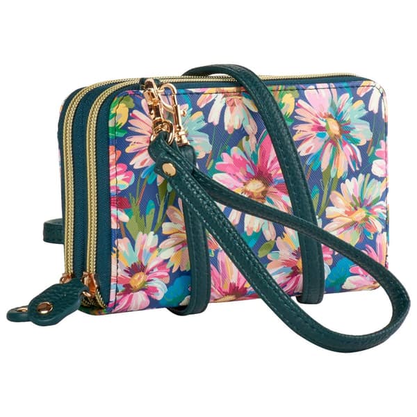 Womens Julia Buxton Ultimate Crossbody Wallet - Autumn Garland