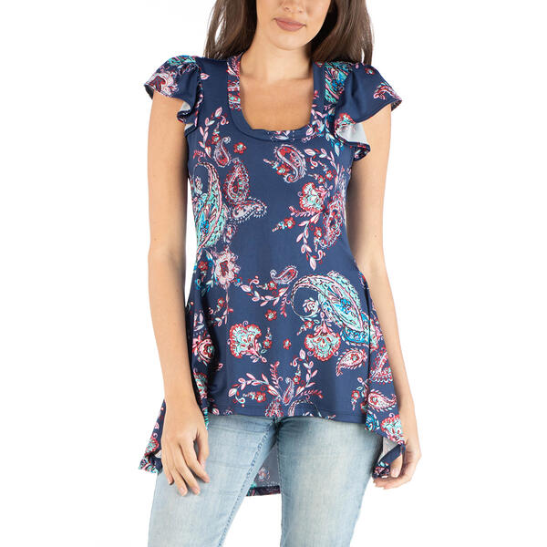 Womens 24/7 Comfort Apparel Paisley Tunic Top - image 