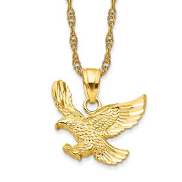 Gold Classics&#40;tm&#41; 10kt. Yellow Gold Eagle Charm Necklace