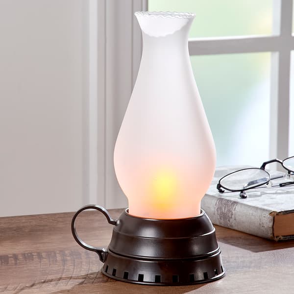 Flameless LED Glass Hurricane Lantern