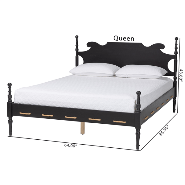 Baxton Studio Gaetano Platform Queen Bed