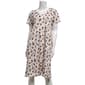 Womens Poppy & Clay Short Sleeve Coffee Nightgown - image 2