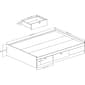 South Shore Spark Pure White Full Mates Bed w/ Drawers - image 3