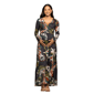 Plus Size 24/7 Comfort Apparel Paisley Wrap Maternity Maxi Dress - image 1