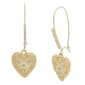 Betsey Johnson Sweetheart Daisy Heart Drop Earrings - image 2